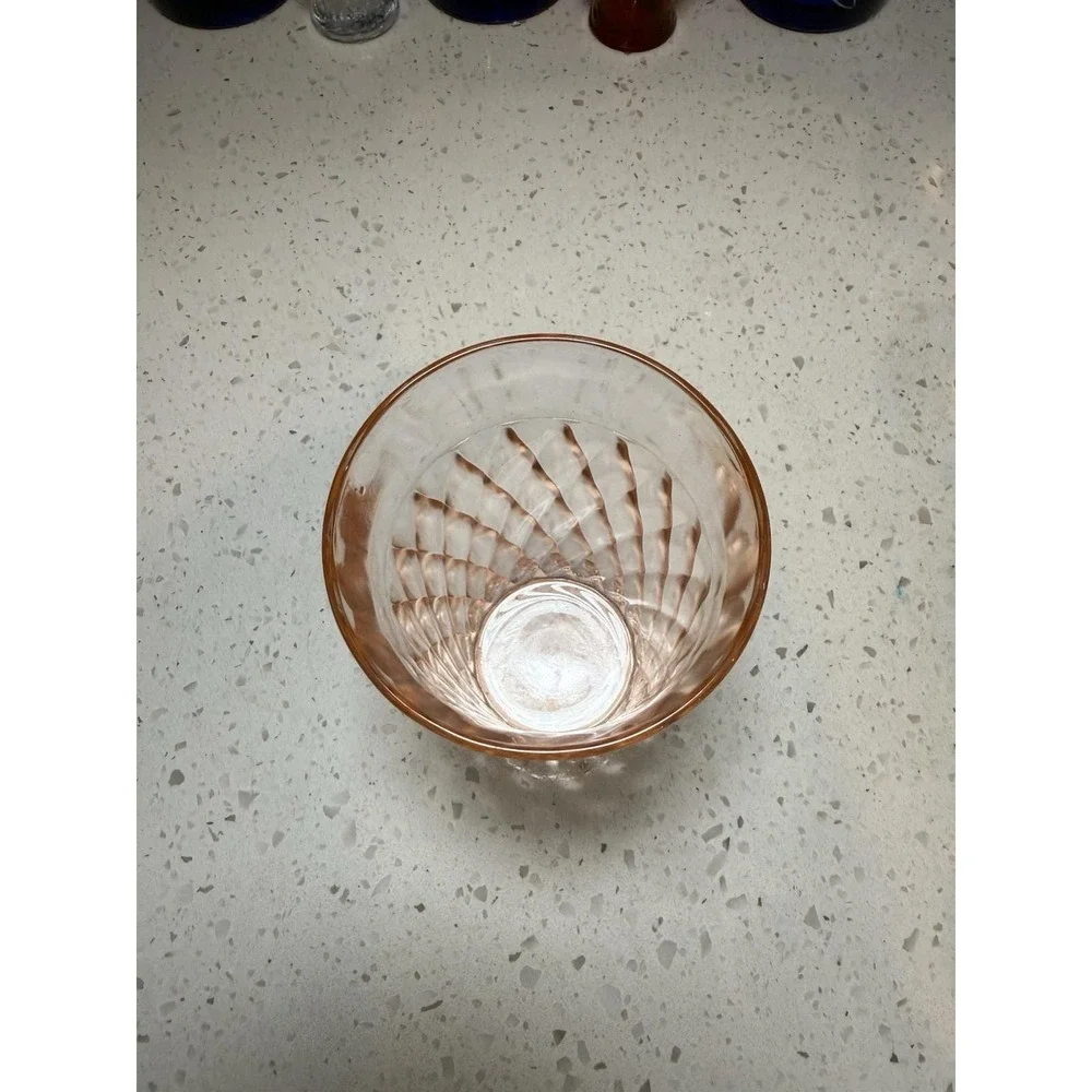 Hazel Atlas Pink Diamond Optic 5 1/4